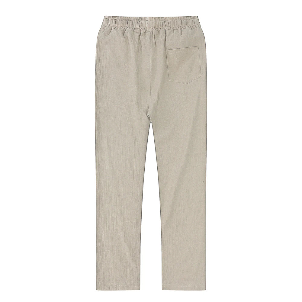 Spring Summer Thin Pants Men's Cotton Linen Pants