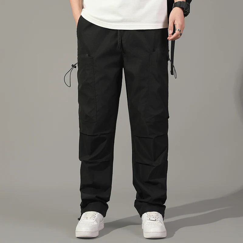 Cargo Pants Man High Street Korean Fashion Casual