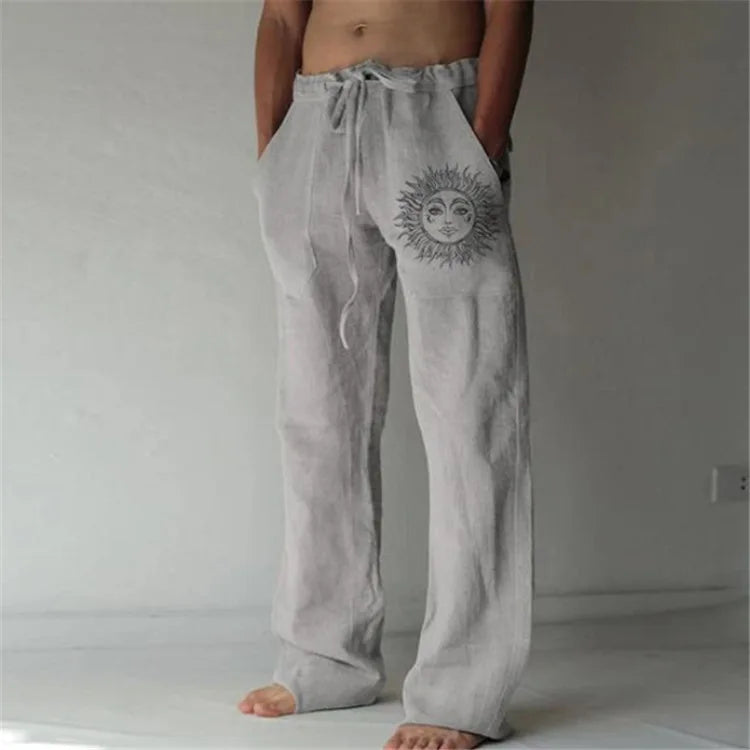 Streetwear Men's Cotton Linen Pants