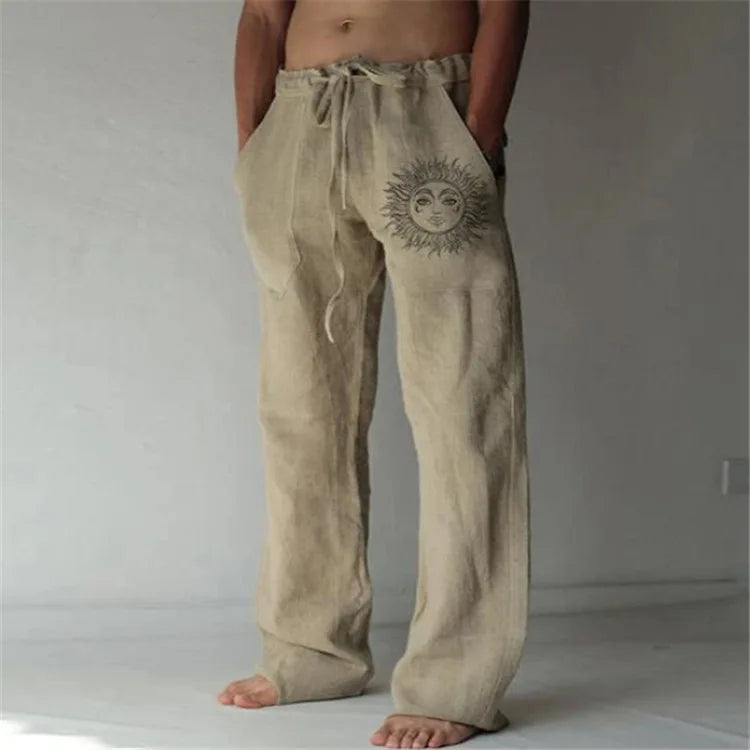 Streetwear Men's Cotton Linen Pants