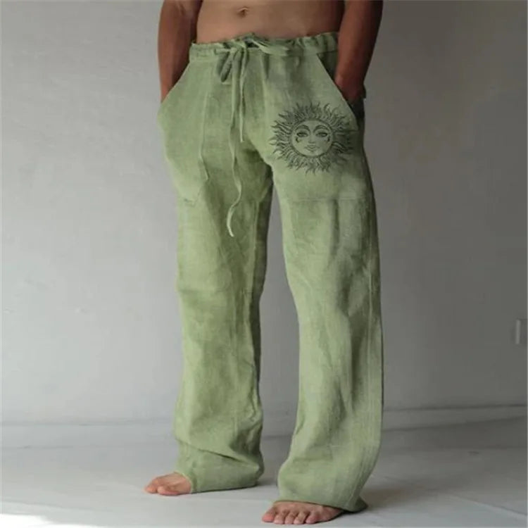 Streetwear Men's Cotton Linen Pants