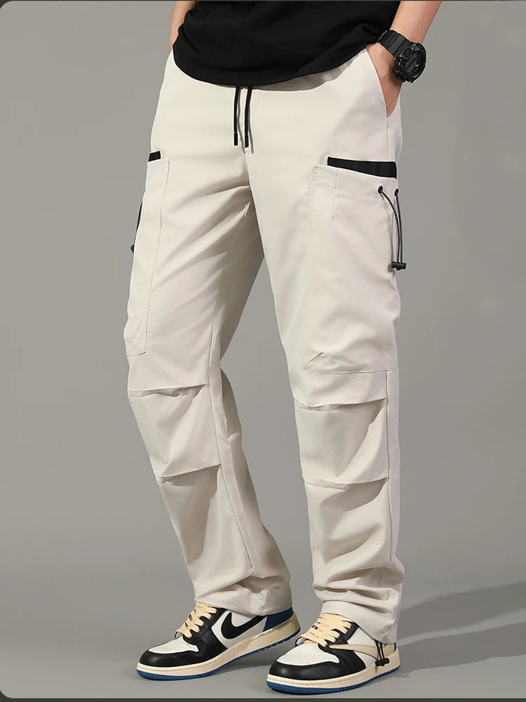Cargo Pants Man High Street Korean Fashion Casual
