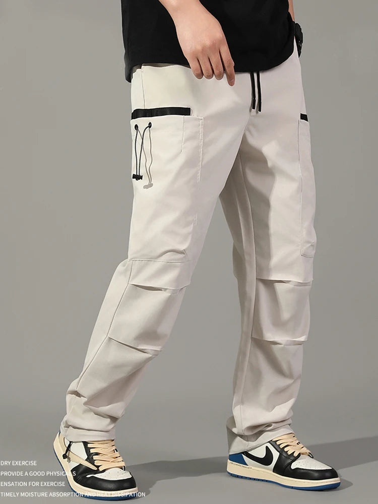 Cargo Pants Man High Street Korean Fashion Casual
