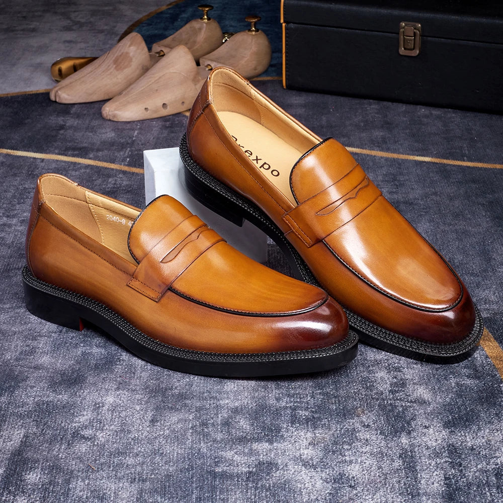 Loafer Shoes For Men Genuine Leather