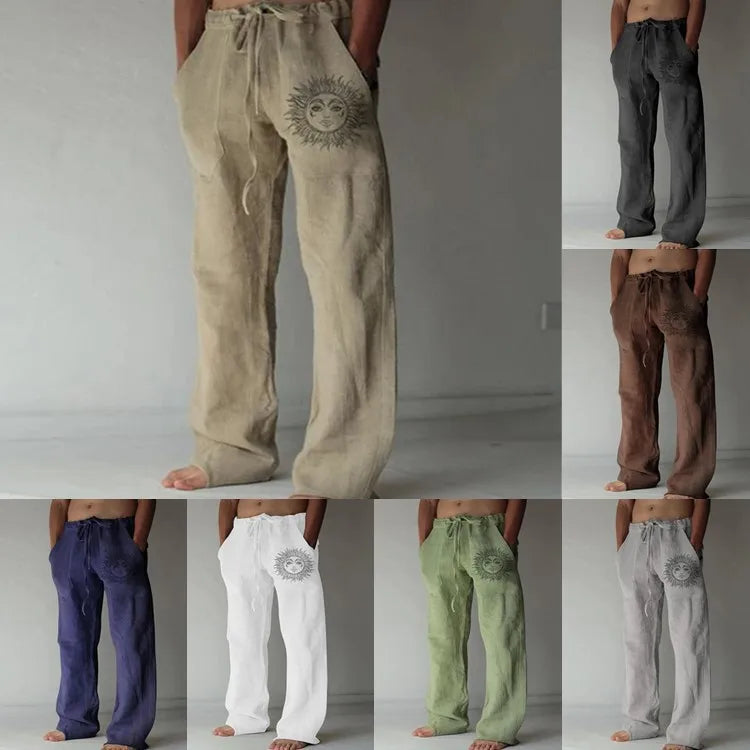 Streetwear Men's Cotton Linen Pants