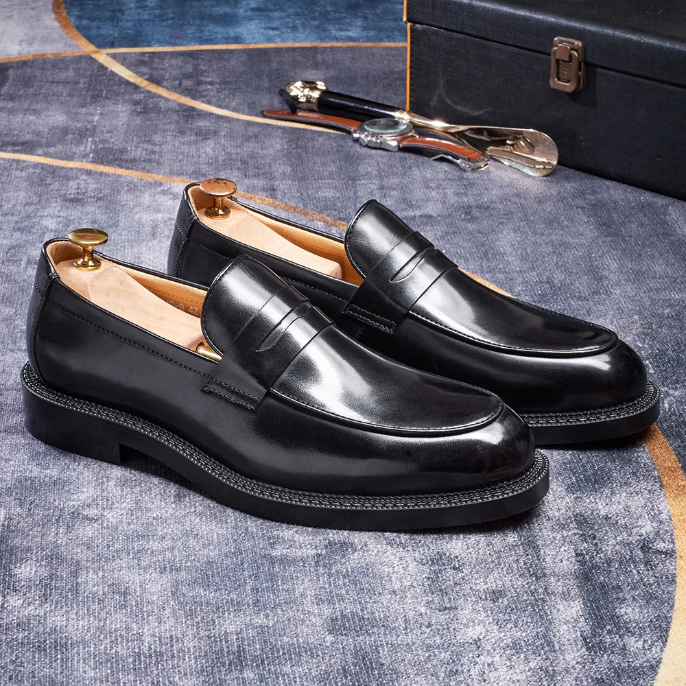 Loafer Shoes For Men Genuine Leather