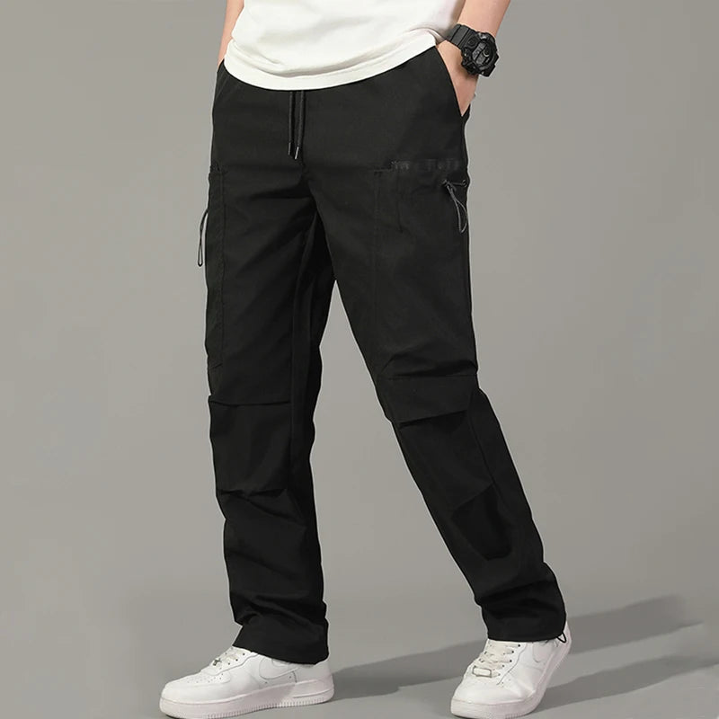 Cargo Pants Man High Street Korean Fashion Casual