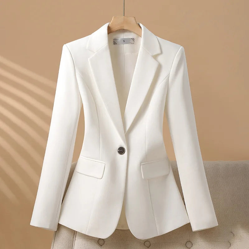 Women Blazer Casual Single Button