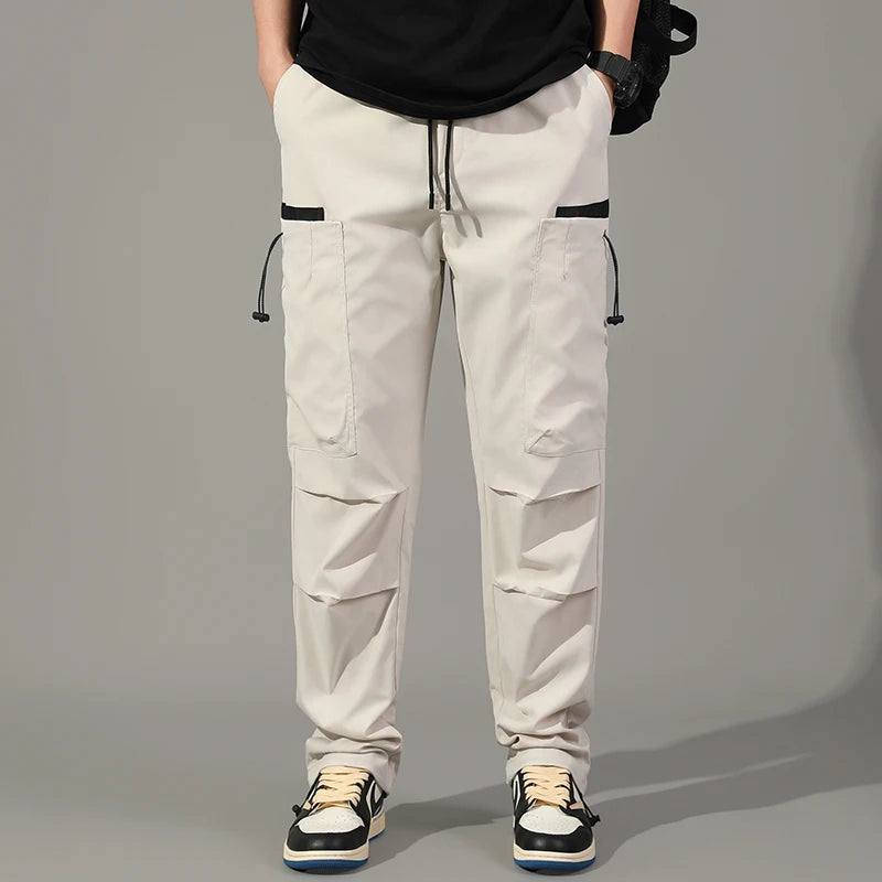 Cargo Pants Man High Street Korean Fashion Casual