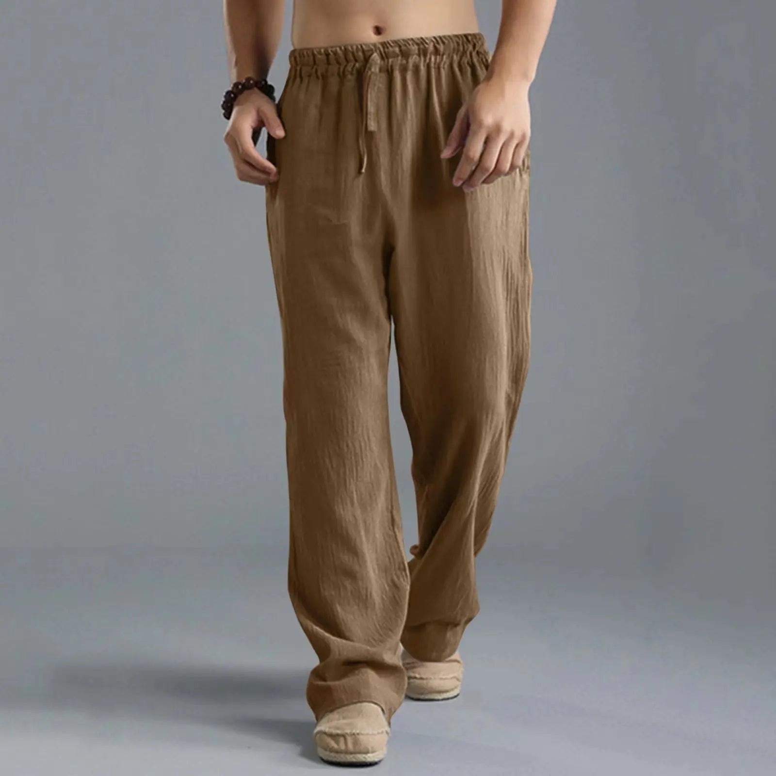 Men's Cotton Linen Pants Male