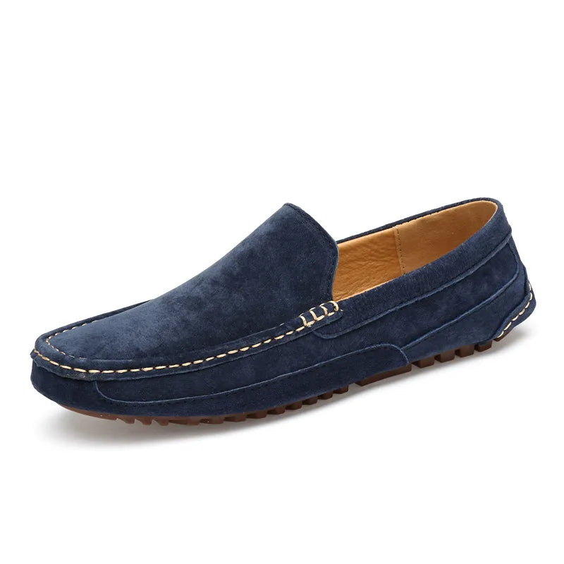 Suede Leather Man Loafers Luxury Casual Shoes Lightweight Men Shoes Moccasins Soft Soled Flats Handmade Slip.