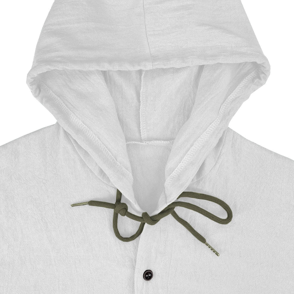 Summer Men's Linen Shirt Solid Streetwear Long Sleeve Hoodie Cardigan Clothing