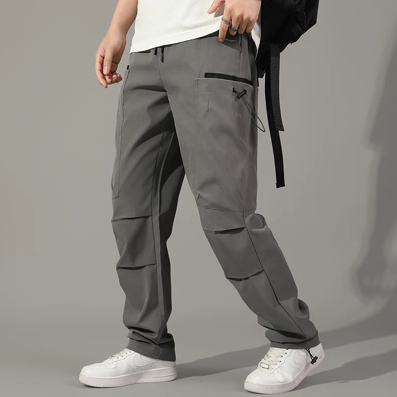 Cargo Pants Man High Street Korean Fashion Casual