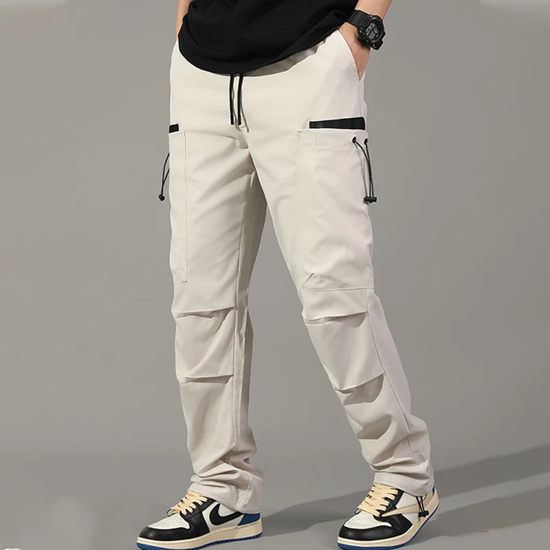 Cargo Pants Man High Street Korean Fashion Casual